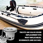 3Pcs Boat Air Valve, Double Seal Inflatable Boat Air Gas Valve Replacement for Inflatable Raft Dinghy Kayak Canoe with Filter Mesh and 8-Groove Spanner