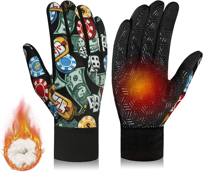 RIGWARL Upgraded Plush Gloves for Cold Weather, Women Men Winter Gloves for Late Fall and Early Winter, Warm Running Gifts