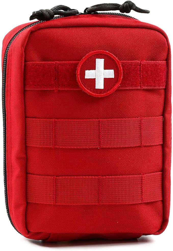 First Aid Molle Pouch - Heavy Duty IFAK Pouch - Empty Medical Pouch Ideal for Military Use EMTs Law Enforcement Camping and Hiking - Med Pouch for Optimal Organization