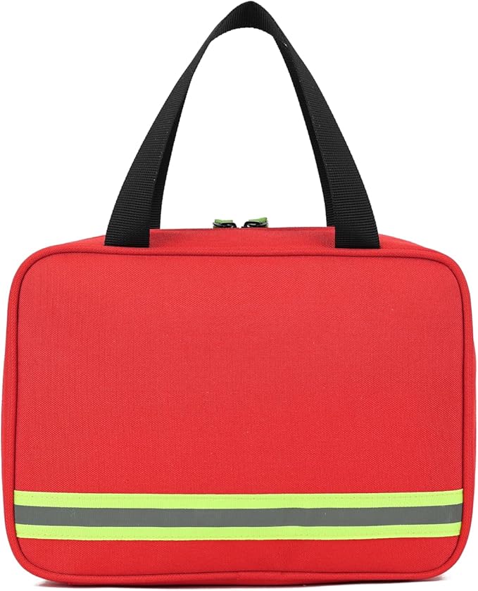 Handy First Aid Bag Empty (Bag Only), First Aid Kit Portable For Home, Office, Vehicle, Emergency Kit For Your Next Adventure, First Aid Supplies Organizer Bag For Camping, Travel, Sports, Red Pouch