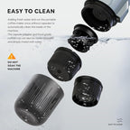 Portable Electric Espresso Machine Travel Coffee Maker for Camping 3 in 1 Self-Heating for Ground Coffee & DG NS Capsule Pods For Travel Camping and Hiking (Bright White)