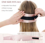 100% Mulberry Silk Sleep Mask, Large Size Travel Eye Masks for Side Sleepers, Adjustable Sleeping Mask for Women and Men, 100% Blackout Eye Mask for Sleeping Soft Pink
