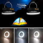 Portable Travel Fan Light, Rechargeable 12000mAh Camping Light, with Carring Bag, Silent Max 24 Hours Endurance, 2000LM 3 Lights Modes 2700K/4000K/6500K, for Vacation Outdoor Tent Light Camping