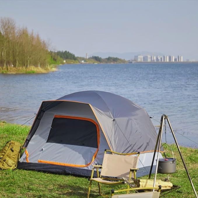 EchoSmile 2/4 Person Camping Tent, Lightweight Dome Family Tent with Rainfly, Easy Setup, Waterproof & Windproof Outdoor Shelter for Group Hiking, Backpacking, 3-Season Use