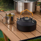 Camping Cookware Set 304 Stainless Steel 10pcs Pots & Pans,Kettle, Travel Mesh Bag for Camping, Trekking, Backyard Picnic & Backpacking Gear