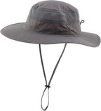 Connectyle Wide Brim Sun Hat for Men Breathable Cowboy Boonie Hat UPF 50+ Sun Protection Bucket Hat for Fishing Hiking