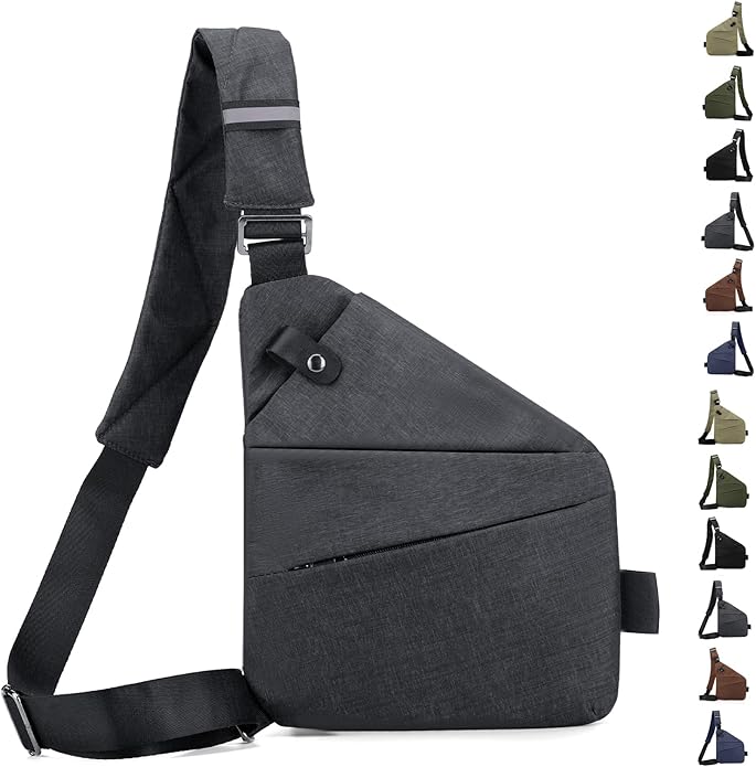 Anti Theft Crossbody Travel Bag for Women Men,Multi-pocket Crossbody Bag,Slim Sling Bag with Adjustable Strap