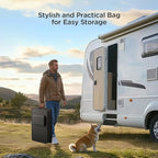 200 watt Portable Solar Panel with 20A PWM Controller,RV Essentials,12V Solar Battery Charger for Power Station,23.5% High Efficiency IP68 Waterproof 4 Kickstands for Camping RV Hurricane