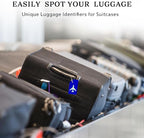 10 Pack Silicone Luggage Tag for Suitcases with Stainless Loop, TSA Approved, Privacy Protection Travel Essentials Bag Tags by Gostwo, Blue