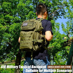 Military Tactical Backpack 45L Large Tactical Backpack for Men, Hiking Rucksack With Bottle Holder