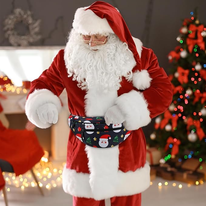 MAXTOP Large Crossbody Fanny Pack with 4-Zipper Pockets,Gifts for Enjoy Sports Festival Workout Traveling Running Casual Hands-Free Wallets Waist Pack Phone Bag Carrying All Phones