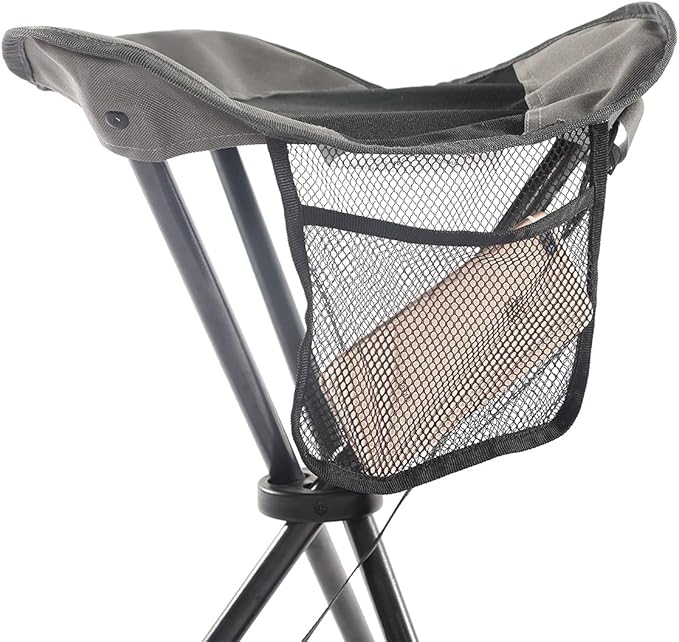 PORTAL Tall Folding Tripod Stool for Outdoor Camping Walking Hunting Hiking Fishing Travel, Support 225 lbs