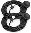 2Pack Upgraded for Apple Watch Charger USB Magnetic Wireless Fast iWatch Charger Portable Compatible with iWatch Ultra/Series 9/8/7/6/SE/SE2/5/4/3/2/1-[3.3FT/Black]