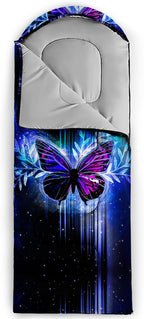 AILONEN Outer Space Astronaut Camping Sleeping Bags,Lightweight & Waterproof,3 Season Warm & Cool Weather,Cartoon Sleeping Bags for Kids,Boys Girls Travelling,Outdoors