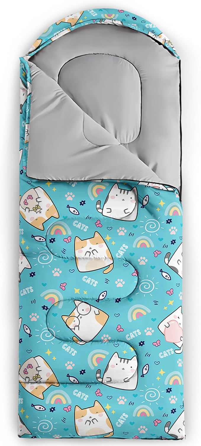 BSNTHO Camping Sleeping Bags,3 Season Warm & Cool Weather,Lightweight,Waterproof Sleeping Bags for Adults & Kids,Traveling,and Outdoors,Camping Gear Equipment