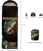 Sleeping Bags for Adults and Kids，3D Printing Camping Sleeping Bag for Girls Boys Lightweight Waterproof Cold/Warm 3-Season，Outdoor Travel with Compression Bags