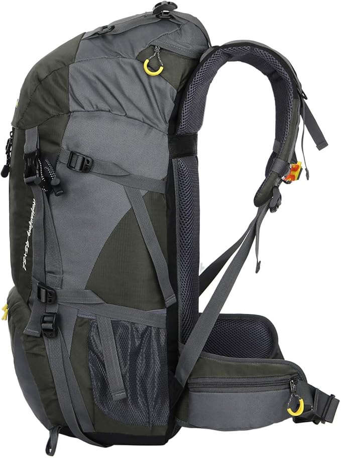 WoneNice 50L(45+5) Waterproof Hiking Backpack - Outdoor Sport Daypack with Rain Cover