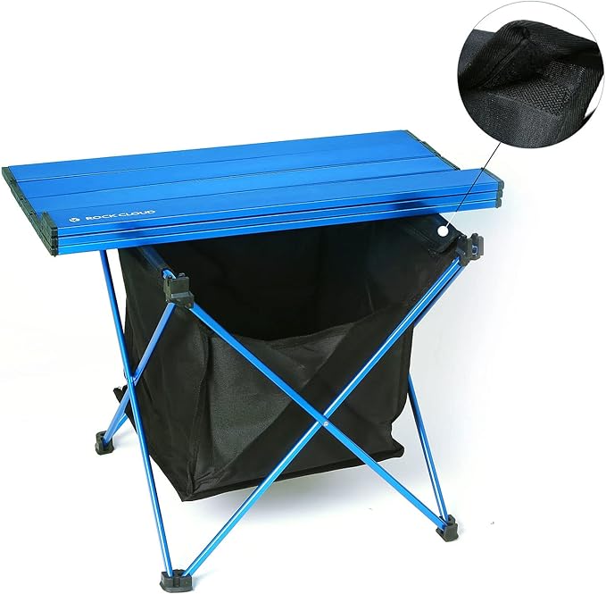 ROCK CLOUD Portable Camping Table Ultralight Aluminum Camp Table with Storage Bag Folding Beach Table for Camping Hiking Backpacking Outdoor Picnic