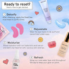 grace & stella Award Winning Skin Care Set - Gift Set for Women - Travel Essentials with Under Eye Masks, Serum, Cleanser, Lip Balm - Holiday Gift for Mom - Vegan Cruelty-Free Self Care