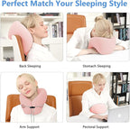 Neck Pillow Airplane, 2025 Upgraded Memory Foam Travel Pillow for International Flights, Adjustable Clasp, Storage Bag, Advanced Neck Support for Road Trips, Home, Office, and Gaming