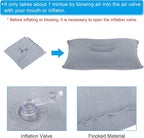 PATIKIL Inflatable Pillow, 2 Pack Squared Ultralight Camping Travel Pillow Desk Rest Neck Support for Hiking Backpacking Office, Gray