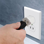 3 Prong to 2 Prong Polarized Grounding Adapter Wall Outlet Converter, JACKYLED 3-Prong Adapter Converter Fireproof Material 392℉ Resistant Heavy Duty for Household, Electrical, Indoor Use Only, 6 Pack