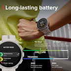 SUUNTO Run Running GPS Sports Watch with Silicone Strap, 1.32" AMOLED Touchscreen w/Crown Button, Wrist Heart-Rate & Sleep Health Tracking, Frost Gray