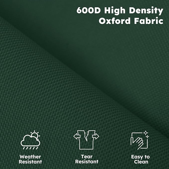 Colegence Heavy Duty Camping Chair for Adults Set of 2, Oversized Heavy People Foldable Padding Outside Camp Chairs, with Cooler Bag Cup Holder, Side Pocket for Lawn,Sport,Outdoor,Dark Green