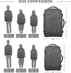 AREYTECO Carry On Backpack, 50L Extra Travel Laptop Backpack for Men Women, Big Bag Business Travel Essentials Gifts for men, 17 Inch Laptop Backpack Computer Bag Gifts for Him Men, Grey