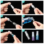 Zhehao 400 Pcs Mini Spray Bottles Clear Glass Perfume Bottles Refillable Fine Mist Perfume Atomizer Portable Empty Sample Containers for Cleaning, Essential Oils, Travel (Clear Cap,2 ml)