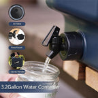 3.2 Gallon/5 Gallon Water Containers with Spigot, BPA Free Water Jug, Military Green Water Tank, Multifunction Water Storage Containers for Camping Outdoor Hiking,Emergency Stroage