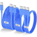 3-Pack Blue [3.3FT+6.6FT+10FT] 60W USB C to USB C Cable, Type C Fast Charging Cable for iPhone Air 17 16e 16 15 Pro Plus Pro Max，for Galaxy S25, for iPad Pro/Air/mini, for MacBook Pro/Air and More