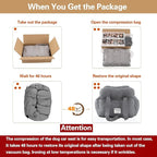 Dog Car Seat for Small Dogs, Portable Puppy Car Seat of Easy Installation, Fashionable Pet Carrier Bag with Large Pockets, Machine Washable Dog Booster Seat (Striped Khaki)