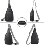 CLUCI Crossbody Bags for Women Men,Leather Sling Bag Cross Body Backpack for Woman Gifts for Women Birthday Unique