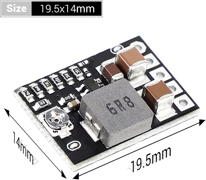 DROK DC 5V Power Converter, 5pcs Mini Voltage Buck Regulator DC 4.5-20V 12V 9V Step Down to 5V Reducer Transformer Board 3A 10W Adjustable Fixed Volt Output Step-Down Power Supply Stabilize
