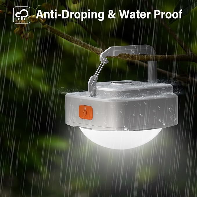 Rechargeable Camping Lights FLY2SKY 3Pcs White Tent Lights Mini Flashlight Portable LED Camping Lantern Survival Gear Camping Accessories for Hiking Backpacking Fishing Hurricane Emergency Outage