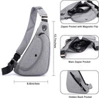 Peicees Sling Bag For Men Women Small Crossbody Backpack Shoulder Bag Man Purse Chest Bag For Hiking Travel