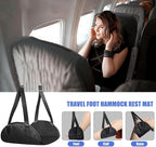 TOLUON Airplane Foot Hammock Foot Hammock for Plane Travel Portable Airplane Footrest Length Adjustable Airplane Foot Rest Travel Essentials Accessories Office Leg Rest Gifts to Relax Your Feet Black