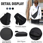 Peicees Sling Bag for Men Women Shoulder Bag Backpack Strap Pockets Chest Bag for Running Hiking Camping Exercise Outdoor