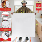 Fire Blanket For Home And Kitchen Fire Suppression Blanket Fire Blankets Emergency For Home Survival Fireproof Fiberglass Fire Safety Blanket RV Grill Fireplace Car Camping Hook Whistle 40"x40" 5 Pack