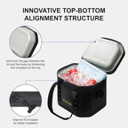 Portable Soft Cooler 12 Cans, IP68 Tizip Leak-Proof Zipper for Camping, Fishing, Beach, Outdoors Insulated Ice Chest with Reusable Ice Pack