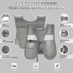 PORTHOLIC Running Vest for Women Men with 17oz Water Bottle |Adjustable Hydration Vest|Reflective |Lightweight |6 Pockets |Breathablefor Running Accessories for Hiking