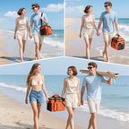 Maelstrom Cooler Bag, 30 Cans Beach Cooler, Large Leakproof Insulated Soft Cooler with Bottle Opener, Ice Chest, Portable Collapsible Cooler for Travel, Camping, Shopping