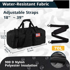 Tactical Gym Bag for Men，70L Large 3 in 1 Sports Duffle Bag with Shoes Compartment for Travel,Water Resistant Travel Backpack Weekender Overnight Bag with Wet Pocket for Women