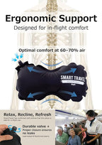 SmartTravel Travel Products Lumbar Pillow Inflatable Lumbar Support Pillow Travel Pillows for Airplane Long Flight Essential for Women Men Kids
