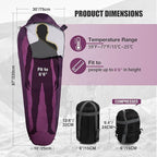 REDCAMP Ultra Lightweight Sleeping Bag for Backpacking, Hiking, Comfort for Adults Warm Weather, with Compression Sack