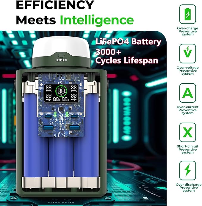 Alpatronix Portable Power Bank Station (93000mAh), 300Wh Power Station, 95W Outdoor Generator with Detachable LED Lights. 100W Fast Charging and LifePO4 Battery for Camping, Traveling and Emergencies.