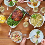 Camping Silverware Silver Picnic Plates and Utensils Set for 4 Portable Tableware Stainless Steel Flatware 20 Pieces With Organizer Bag Reusable Durable