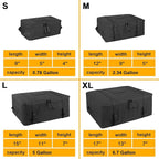 PETAC GEAR 4 PCS Tactical Modular Packing Cubes with Waterproof Material, Large Capacity Storage Bag, Easy Clean Outdoor Travel Organize Storage Pouches Bags (BK)