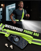 Zacro Reflective Running Vest with 9 RGB Modes, 500LM High Visibility Chest Light for Runners, Rechargeable Light Up Running Gear for Night Safety Cycling Hiking Dog Walking Adjustable for Men Women